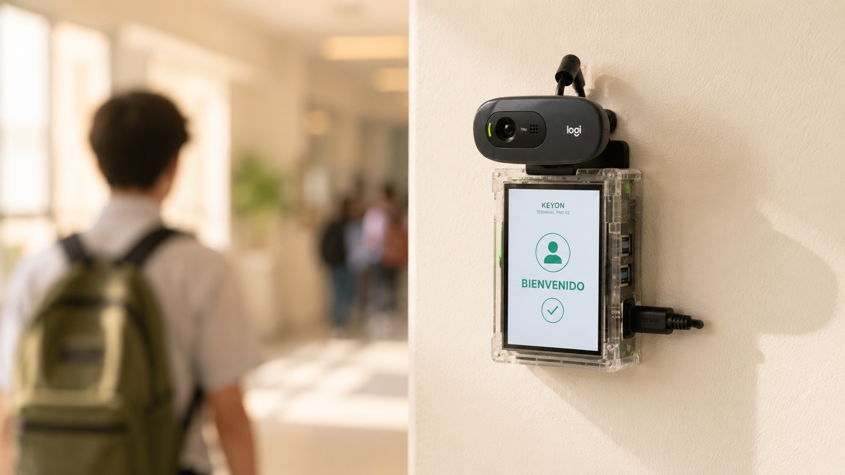 Terminal Keyon en pasillo del CBTis